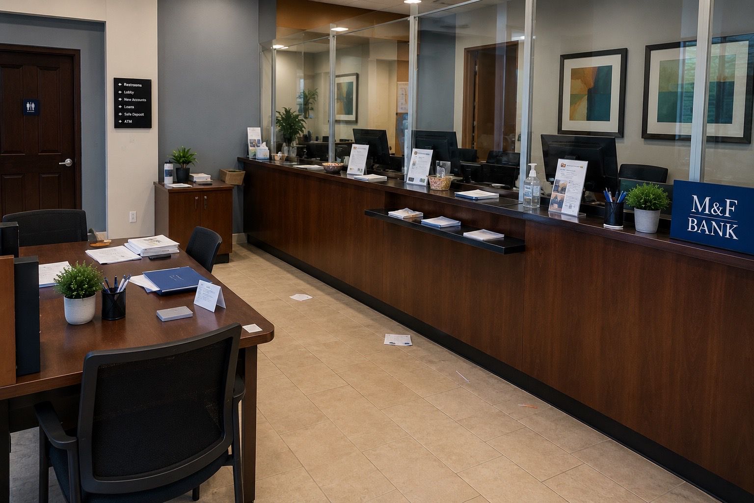 Commercial office before cleaning