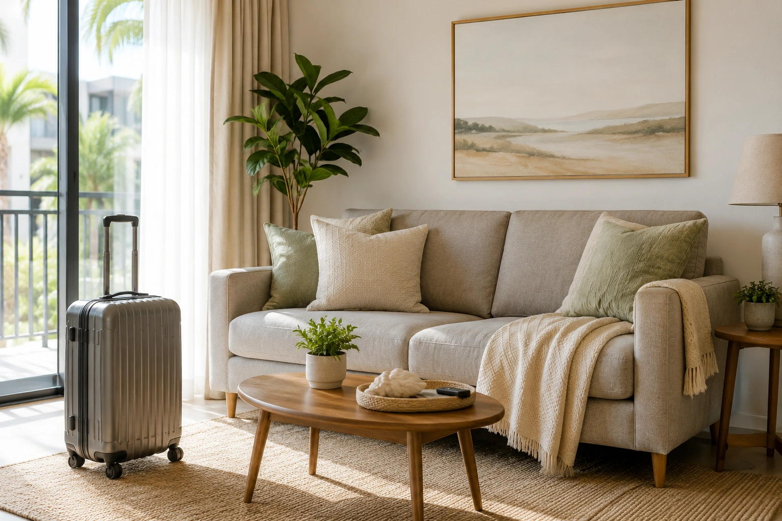 Guest-ready Airbnb and vacation rental living room